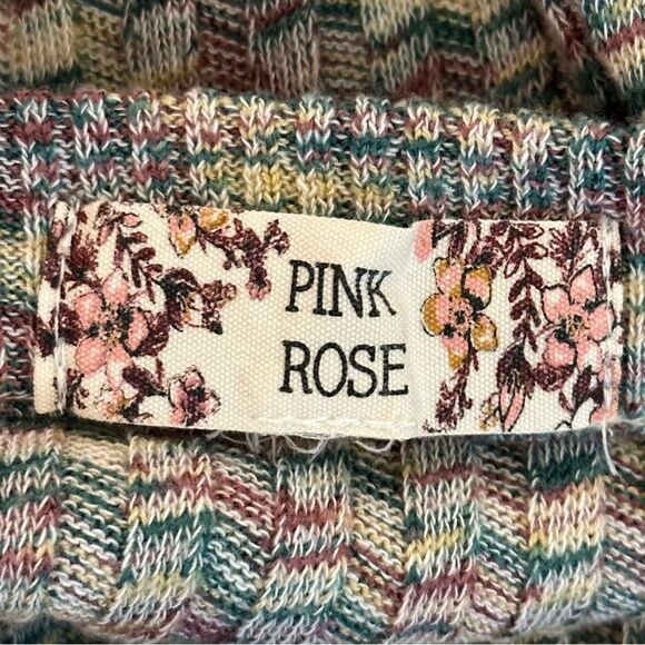 Pink Rose Women’s Sweater Dress Multi Color Long Sleeves - Picture 2 of 7